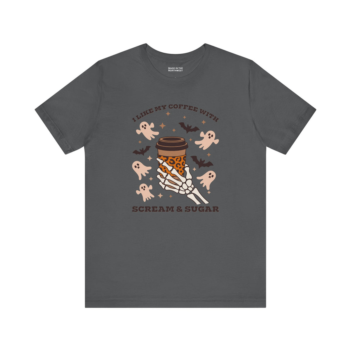 I Like My Coffee with Scream and Sugar Halloween Premium Soft Tee
