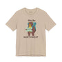 Hike the Northwest T Shirt featuring a playful bear with backpack and map, perfect for outdoor adventures.