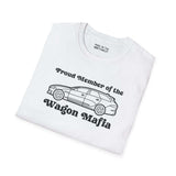 Proud Member of the Wagon Mafia Softstyle T-Shirt featuring a stylish station wagon design.