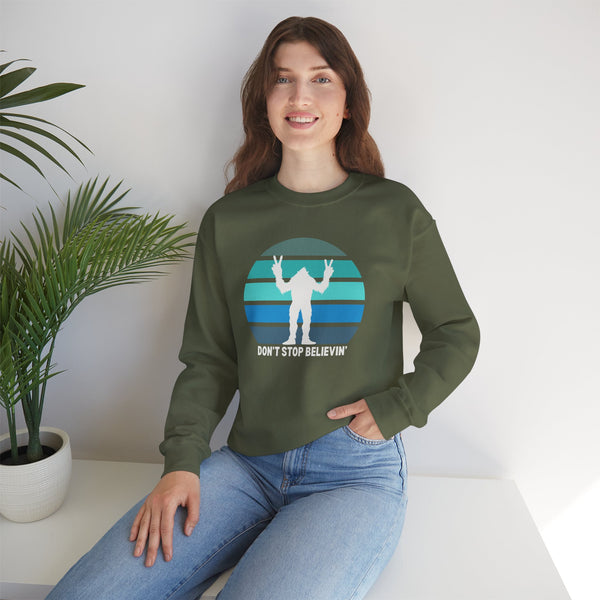 Don't Stop Believin' Bigfoot Heavy Blend Classic Sweatshirt