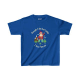 Blue kids' tee with gnome and 