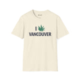 I Marijuana Vancouver T Shirt featuring a graphic of a marijuana leaf and the text 'I Vancouver'.