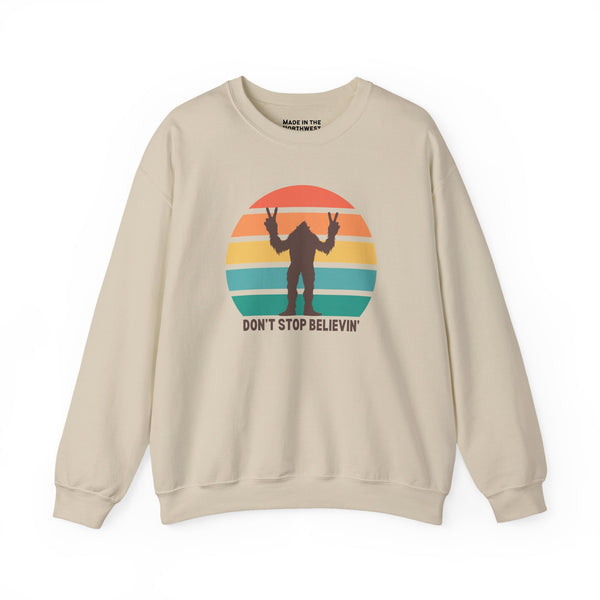 Don't Stop Believin' Bigfoot Heavy Blend Classic Sweatshirt