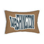 Washington State of Mind Typography Lumbar Accent Pillow