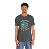 Kind People Are My People premium soft tee with a floral peace sign, promoting positivity and good vibes.