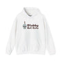 White hoodie featuring a skull and the phrase 'Stabby But Cute', perfect for true crime fans and sassy style.