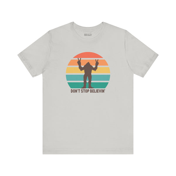 Don't Stop Believin' Bigfoot Premium Soft Tee