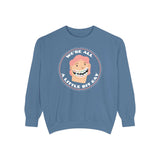 Blue sweatshirt with slogan 