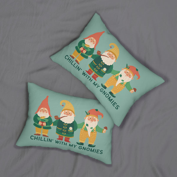 Chillin' with My Gnomies Lumbar Accent Pillow