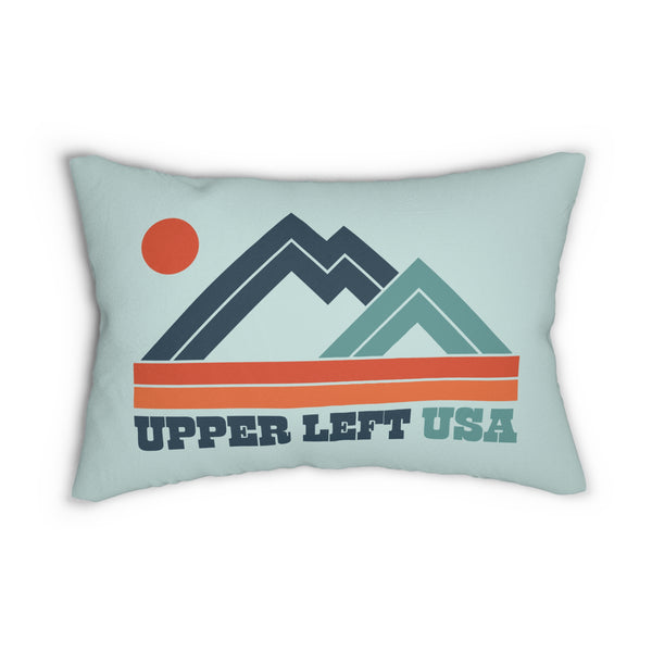 Upper Left USA Decorative Lumbar Accent Pillow