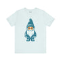 Teal gnome with daisy sunglasses on a soft tee, adding whimsy and fun to a PNW-inspired wardrobe.