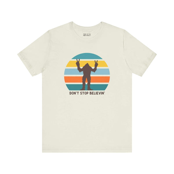 Don't Stop Believin' Bigfoot Premium Soft Tee