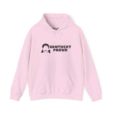 Vantucky Proud pink hoodie featuring Rusty McCoy design, symbolizing resilience and community spirit.