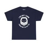 Navy tee with Bigfoot graphic and phrase 