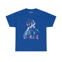 Blue Spokane athletic tee featuring George Washington with USA sunglasses, celebrating July 4th and the Inland Northwest.