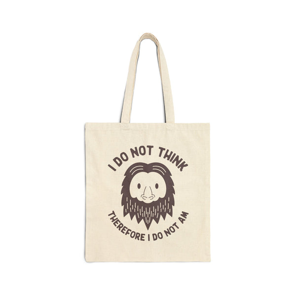 I Do Not Think Sasquatch Cotton Canvas Tote Bag