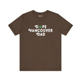 Dope Vancouver Dad premium soft tee featuring marijuana leaf graphic, perfect for stylish dads in Vancouver.