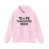 Pink Dope Vancouver Mom hoodie with marijuana leaf design replacing 