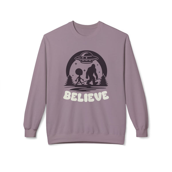 Believe in Aliens and Bigfoot Softstyle Midweight Sweatshirt