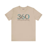 360 Floral Area Code tee in beige, showcasing Vancouver pride with stylish and comfortable design for women.