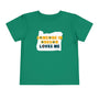 Someone in Oregon Loves Me Premium Soft Toddler Tee in green color, perfect for cozy adventures.