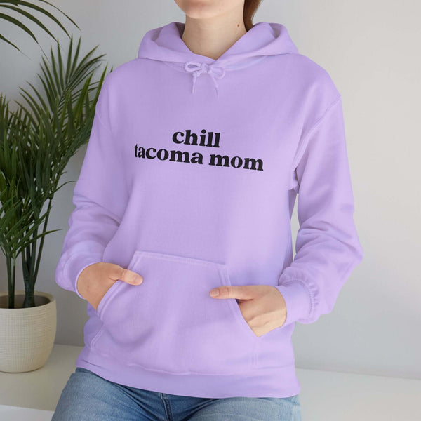 Lavender Chill Tacoma Mom hoodie, perfect for cozy outings and city pride in Tacoma.