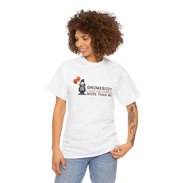 Gnomebody Loves Halloween More Than Me Athletic Tee