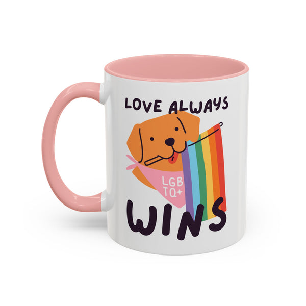 Love Always Wins LGBTQ+ Ceramic Coffee Mug