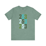 Two-Five-Three Premium Soft Tee in green with bold stacked 253 design celebrating Tacoma's vibrant colors.