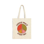 Choose Peace Every Day Cotton Canvas Tote Bag with colorful peace symbol design.