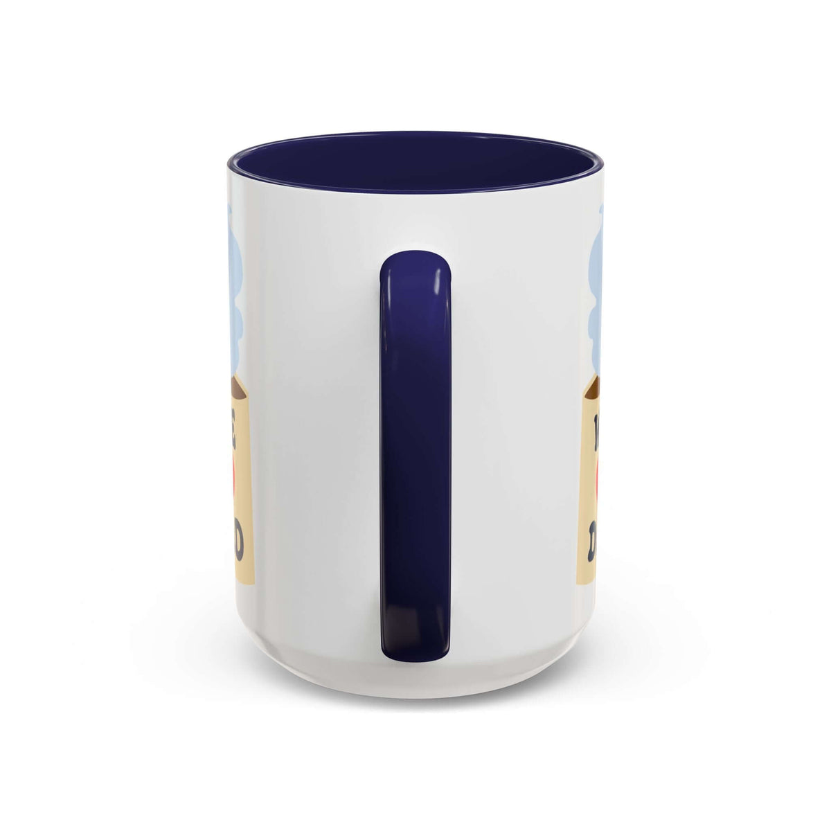 We Love Dad Mug featuring a colorful interior and handle, perfect for Father's Day coffee moments.