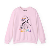 Pink sweatshirt with George Washington in rainbow glasses and 