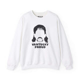 Vantucky Proud sweatshirt featuring a graphic of Rusty McCoy, symbolizing resilience and pride.