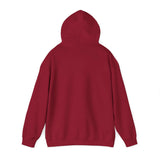 Back view of a maroon hooded sweatshirt featuring the Vancouver Washington design.