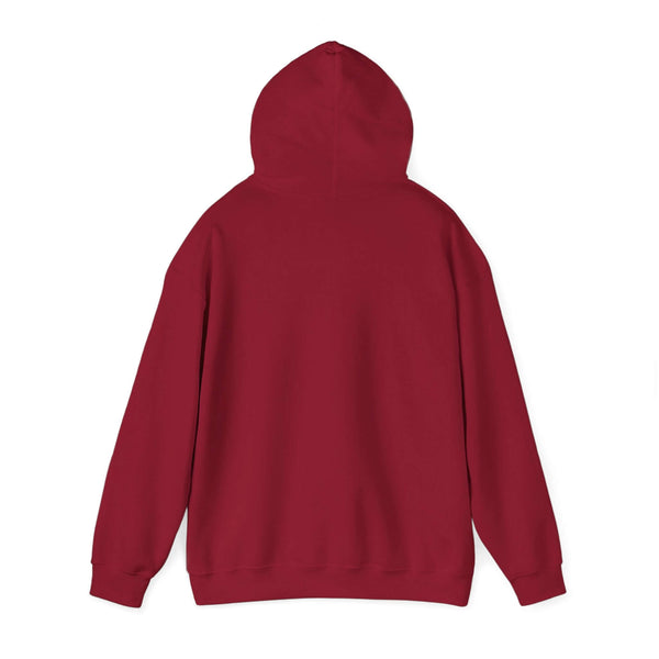Back view of a maroon hooded sweatshirt featuring the Vancouver Washington design.