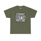 Olive green tee with 