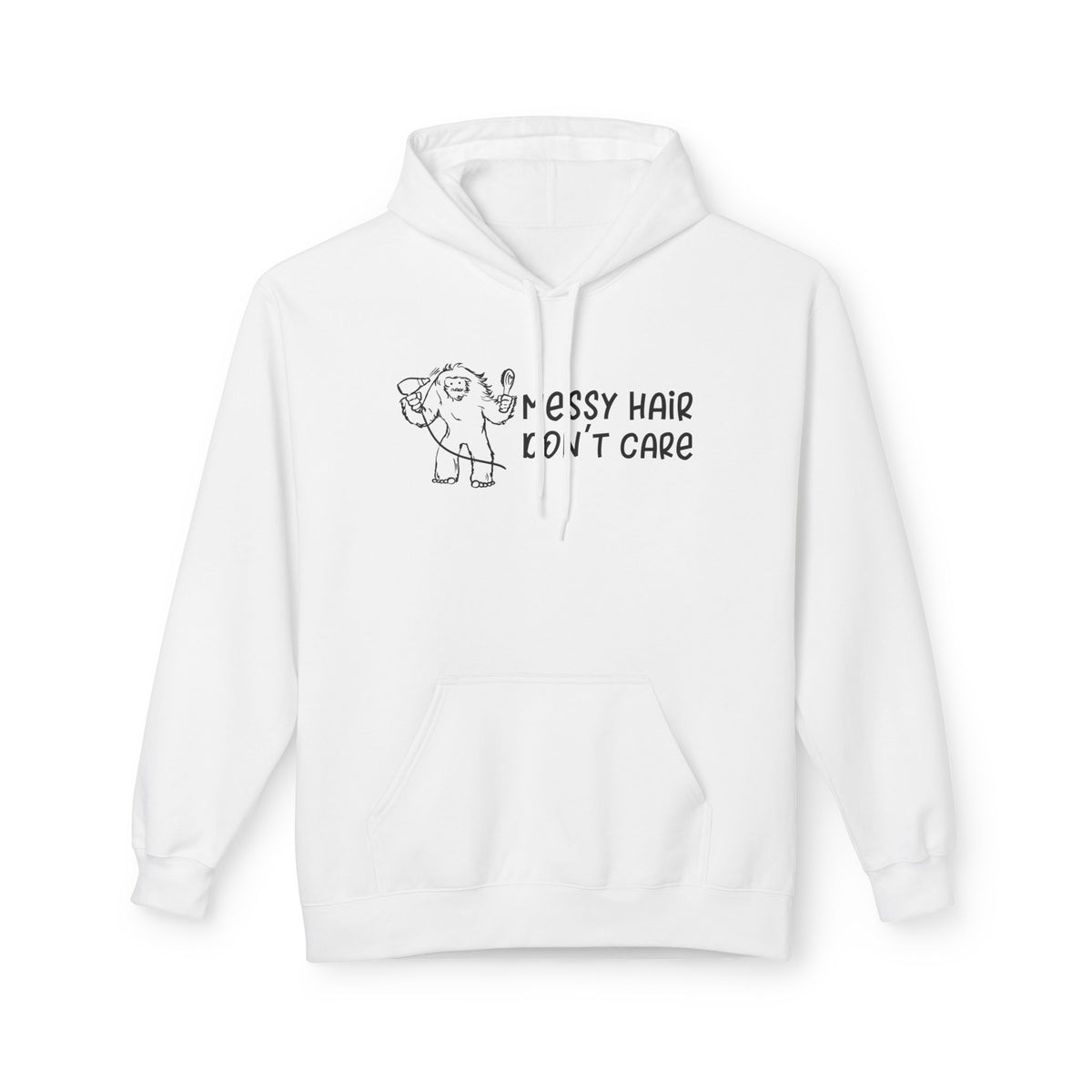 Messy Hair Don't Care Bigfoot Premium Midweight Hoodie