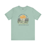 Adventure Is Out There And So Are Serial Killers Premium Soft Tee, perfect for true crime fans and outdoor enthusiasts.