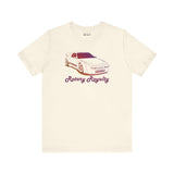 Rotary Royalty JDM car enthusiast premium soft tee featuring iconic 1991 Mazda RX-7 illustration.