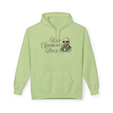 Keep Spokane Beard Hoodie in light green featuring a bearded man with heart-shaped sunglasses.