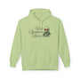 Keep Spokane Beard Hoodie in light green featuring a bearded man with heart-shaped sunglasses.