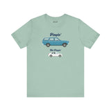 Wagon Life is Pimpin' Premium Soft Tee featuring a Subaru GL 1600 graphic, perfect for wagon enthusiasts.