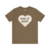 Olive green tee with 