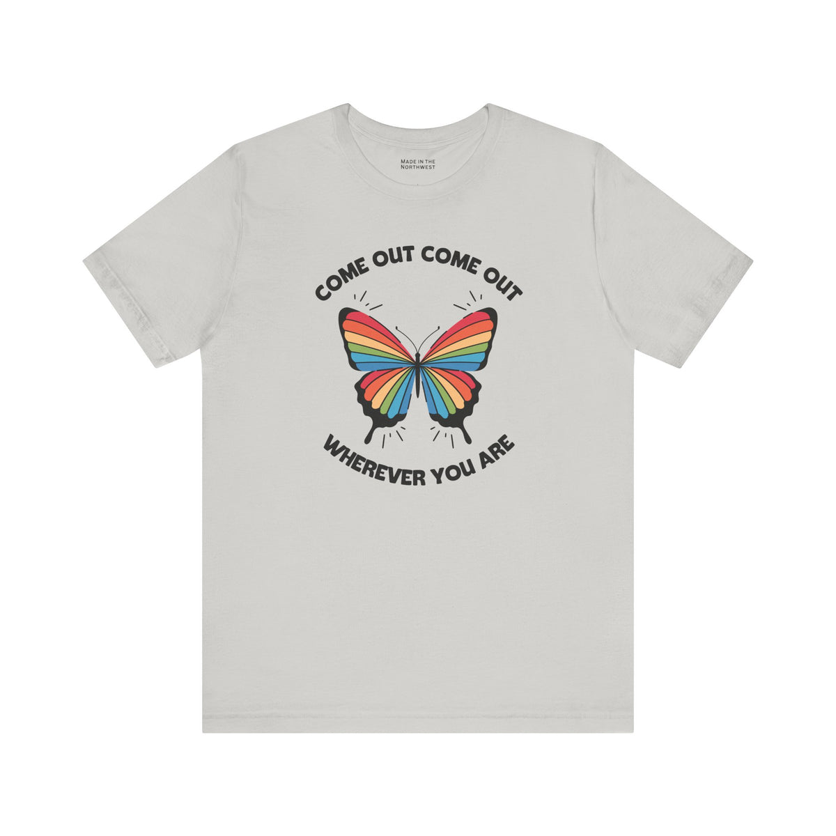 Come Out Wherever You Are Pride Butterfly Premium Soft Tee