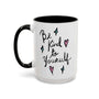 Be Kind to Yourself Mug featuring cheerful hand-lettered design and colorful accents.