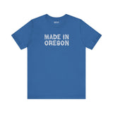 Blue premium soft tee featuring 