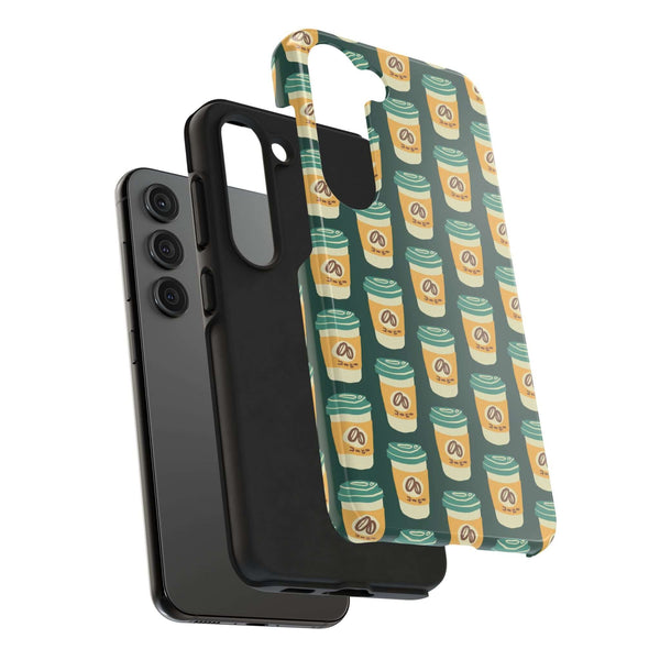 East Meets Roast phone case showcasing an Asian-inspired coffee cup design with a sleek, minimalist vibe.