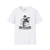Save the Whales Orca Softstyle T-Shirt featuring a mystical orca graphic on a white background.