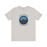 Gone Camping Be Back Never premium soft tee featuring a nature-inspired design, ideal for outdoor enthusiasts.