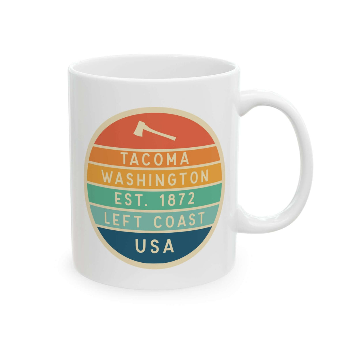 Left Coast Retro Tacoma Ceramic Coffee Mug